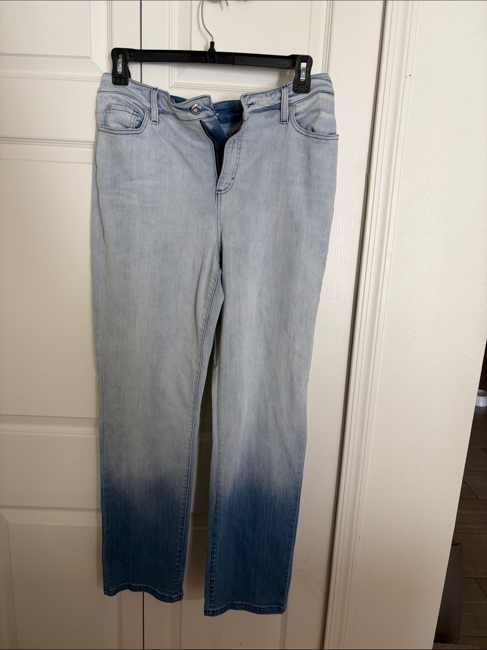 INC International Concepts Light Blue Ombre Straight Leg Jeans